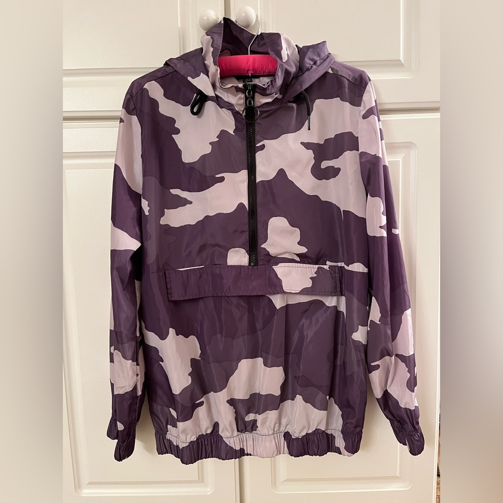 Purple and White Camouflage Windbreaker- size Small